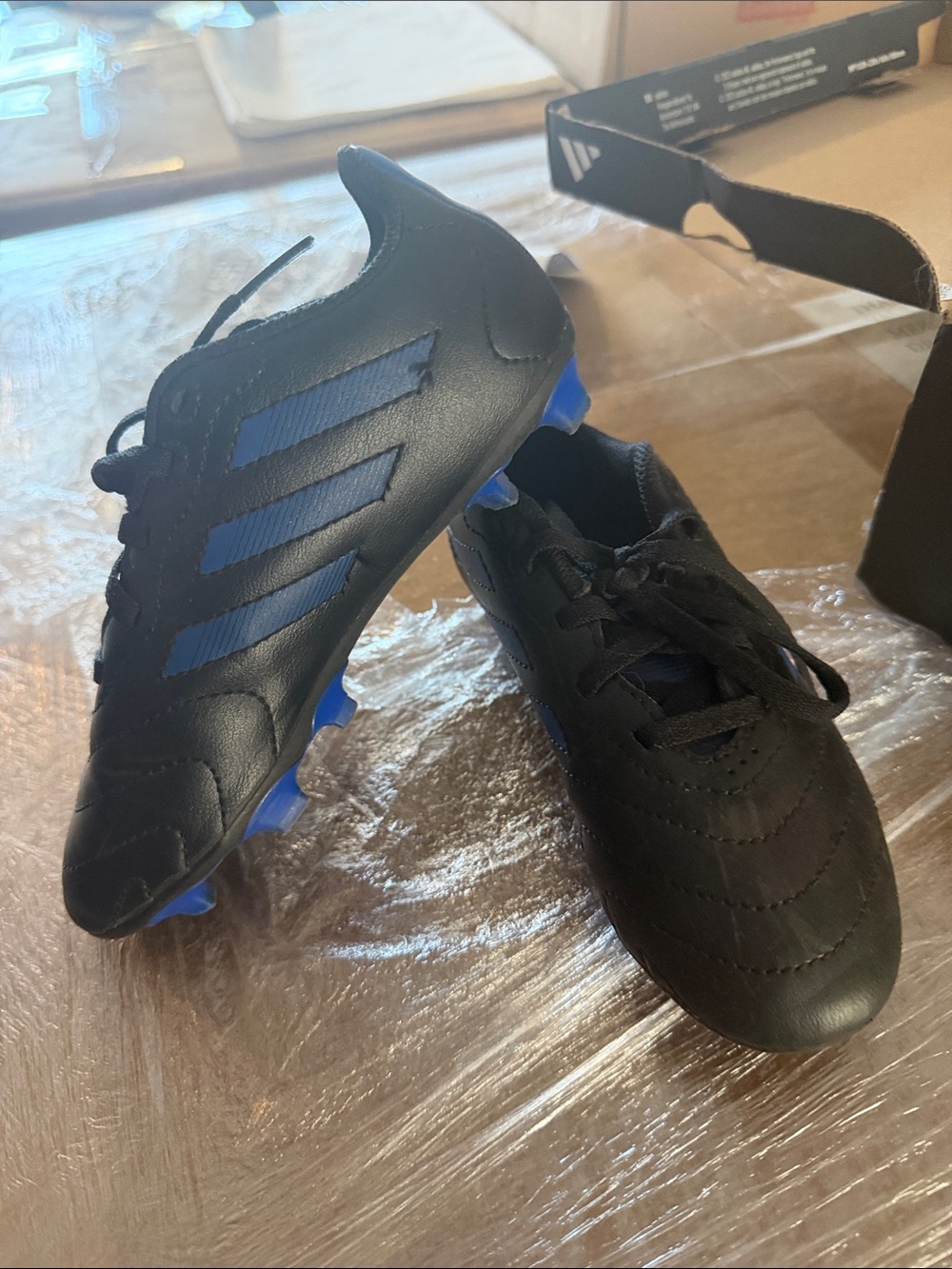 adidas Men’s Black & Blue Athletic Soccer Cleats
